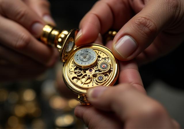 時計師による精密な査定風景